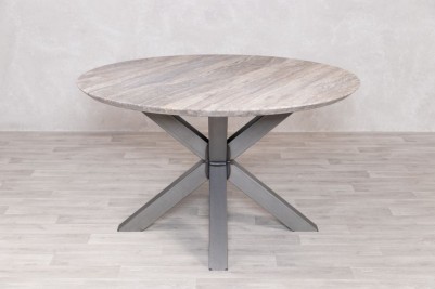 Travertine Top Round Dining Table Range - 130cm